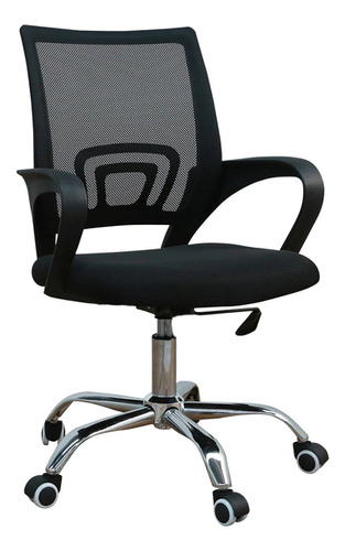 Silla de escritorio Tribeca Selb ergonómica  negra con tapizado de mesh