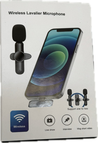 Microfono Inalambrico Para Celular iPhone Android Solapa 2pz