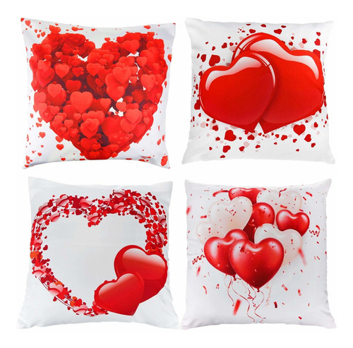 Bskifnn 4 Funda Almohada Para Dia San Valentin 18 X 18  Sofa