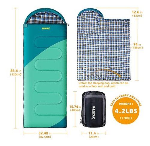 Saco De Dormir Para Campamento 0c, 3-4 Estaciones