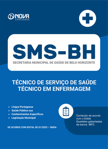 Apostila Sms-bh - Técnico De Serviço De Saúde - Técnico Em Enfermagem