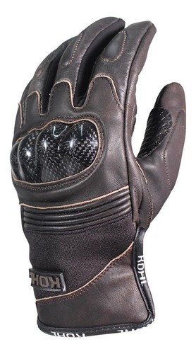 Guantes Vel Kohl Cafe Kohl-205 Textil/piel Ventilado Talla M