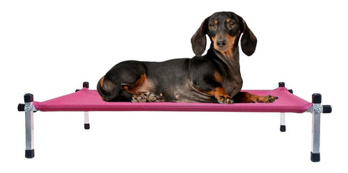 Cama Suspensa Para Cachorro Gato Pet Médio 75x50x13 Rosa