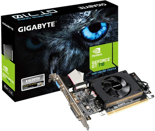 Imagen 1 de 4 de Tarjeta De Video Gigabyte Gt 710 2gb Ddr3 Pci Expres Hdmi