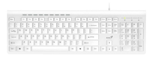 Teclado Genius Slimstar 230 Usb Español Blanco