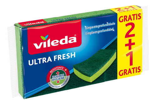 Esponja Vileda Ultra Fresh 3 Unida - Unidad a $8580