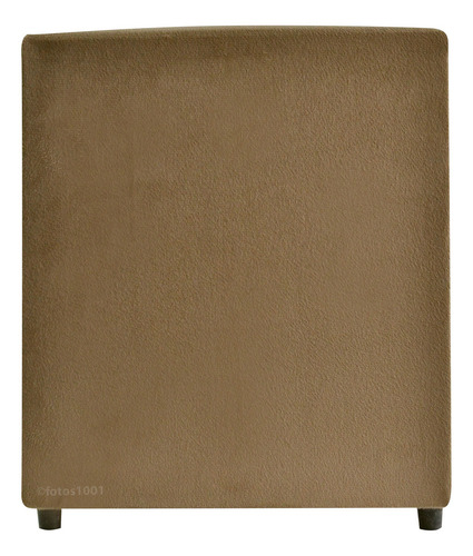 Puff Quadrado Cubo Suede Banqueta Puff Sala Cor Bege Camurça