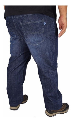 Calça Jeans Lycra Masculina 2 Peças Plus Size Tamanho Grande