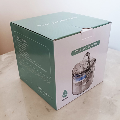 Imagen 3 de 10 de Bebedero Fuente De Agua Filtro Dispensado Gato Mascotas 1.8l