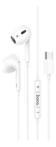 Hoco M1 Earphones Max Crystal C/mic Usb-c White Color Blanco