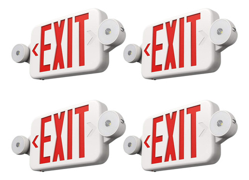 Freelicht 4 Pack Exit Sign With Emergency Lights Two Led For