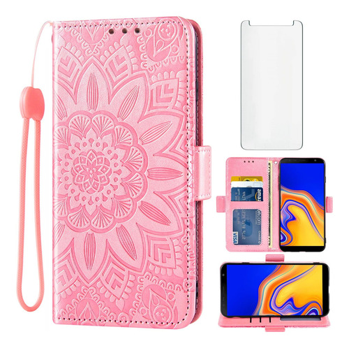 Asuwish Funda Para Samsung Galaxy J4 Plus Con Protector De Y