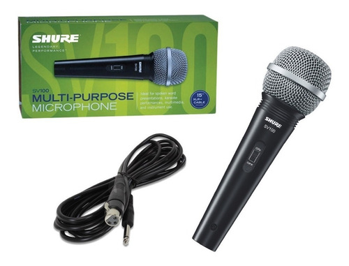 Imagen 3 de 3 de Shure Sv100 Micrófono Vocal Dinámico Con Cable Xlr - Plug