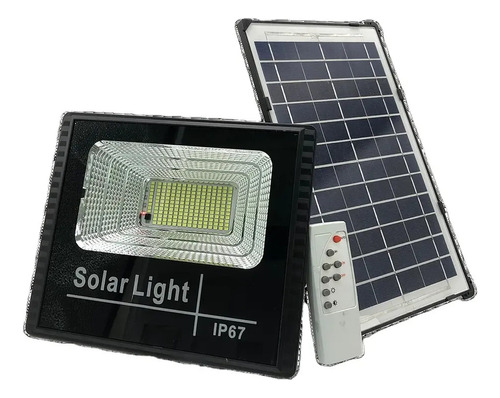 Pack 3 Foco Proyector Led 30w Solar Exterior Control 104 Led