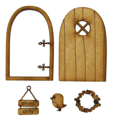 Puerta Tr Artesania Montaje Madera Kit Decoracion Cuelga