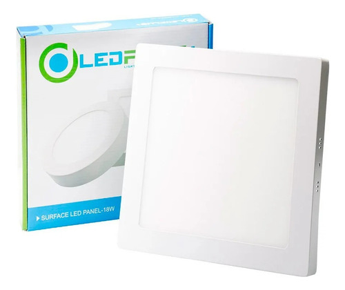 Panel Led Sobreponer 12w Cuadrado 6500k Ledplus+