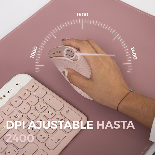 Mouse Acteck Mi770 Inalambrico Vertical 2400dpi 8 Botones