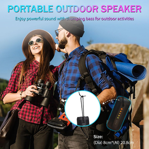 Altavoz Portátil Bluetooth 53 Con Bajo Profundo, Ip66 E De