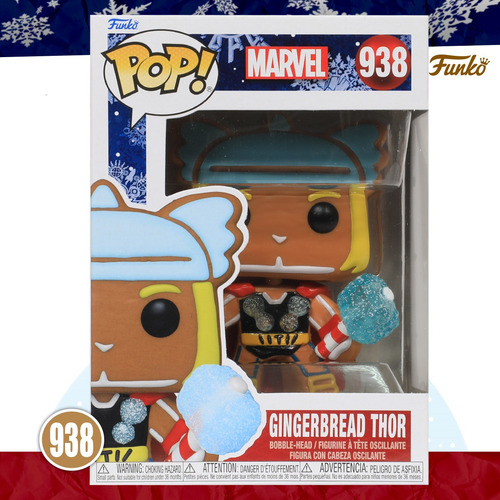 Funko Pop Thor Galleta Jengibre #938 Marvel Holiday Original