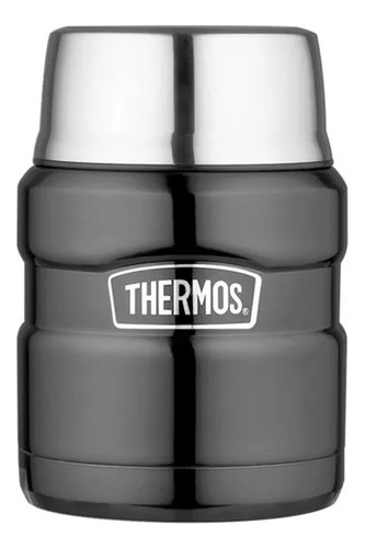 Termo Comida 470ml Acero Inoxidable Gris Metal King Thermos