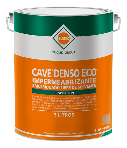Cave Denso Eco - Impermeabilizante Asfáltico, 3 Kg