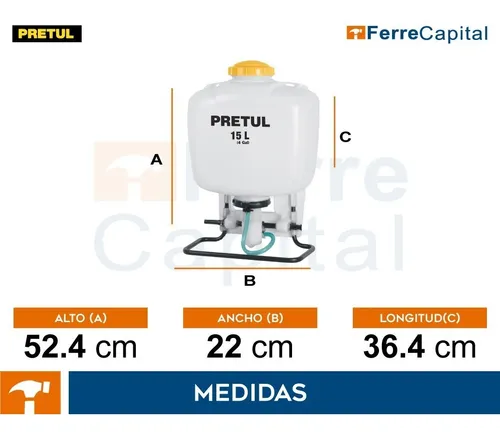 Fumigador pretul 15 litros sale