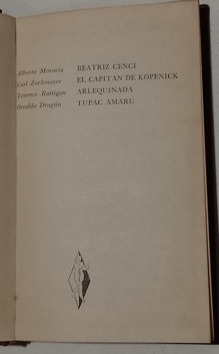 Tupac Amaru Dragun Ed Losange-a Moravia Beatriz Cenci Y Otra (Usado)