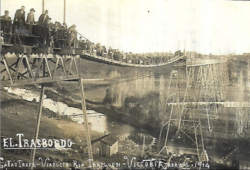 Fotografía Catástrofe Viaducto Río Traiguén / Abril 1914