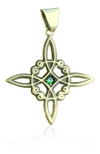 Dije Nudo De Brujas Wicca Alpaca / Bronce Y Zirconia Cúbica