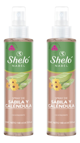 Spray De Sabila Y Calendula Shelo Nabel® 140ml. 2 Piezas