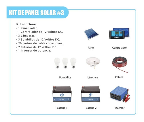 Imagen 3 de 7 de Kit Solar Para Casas Apto, Fincas , Etc (con Inversor)