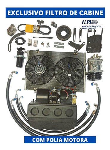 Imagem 1 de 8 de Kit Ar Condicionado F-1000 F1000 Até 92 C Suporte Compressor