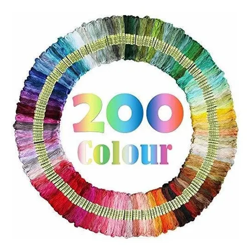 comprar Set De 200 Madejas Atdawn Hilos De Bordar De Colores Del