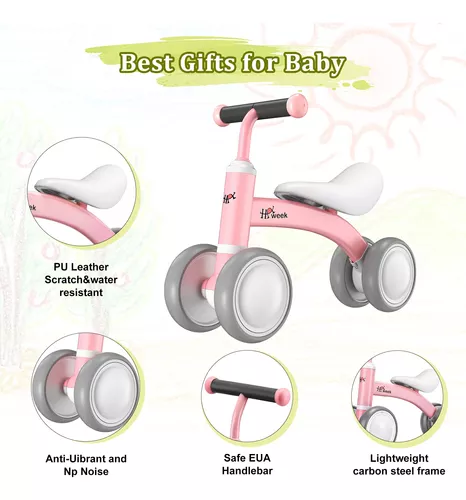 Bicicleta de equilibrio para bebés, juguetes lindos para niños y niñas de 1  año de edad, bicicleta de 12 a 24 meses, paseo para bebés, regalos para