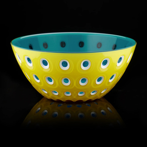 Bowl Ensaladera Plastico Premium Le Murrine 20 Cm Guzzini Color Amarillo/verde