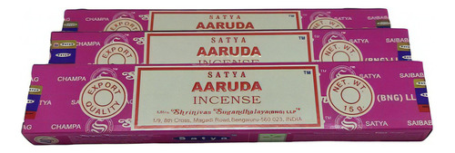 Incenso Satya Aaruda 3 Caixinhas De 15g Proteção E Segurança