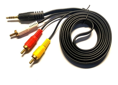 Cable De Plug 3,5mm A 3 Rca - 1,50 Metros Para Pc O Tv Box