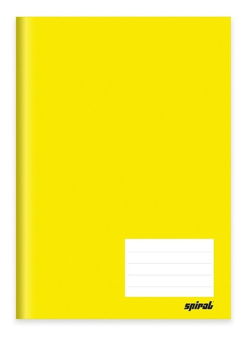 Caderno Universitário Capa Dura Costurado 96fls Amarelo 1 Un
