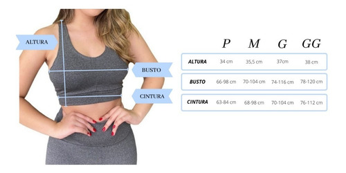 Imagem 10 de 10 de Kit 3 Top Feminino Alta Sustentação Academia Fitness Treino