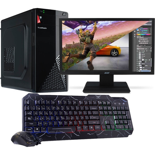 Pc Gamer Hyper Diseño Amd Ryzen 3 16gb Ram 500gb Monitor 21.5 Fhd Teclado Mouse Iluminados. Elige Gabinete. Escalable