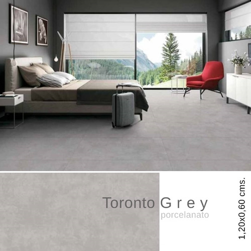 Porcelanato Gris Esmaltado Toronto Grey,60x1,20 Castel. (hr)