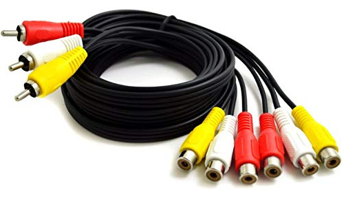 Cables Rca - 3 Rca Male Jack To 6 Rca Female Plug Splitter A