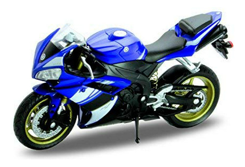 Motocicleta Welly Die Cast Azul Yamaha 2008 Yzf-r1, Escala 1