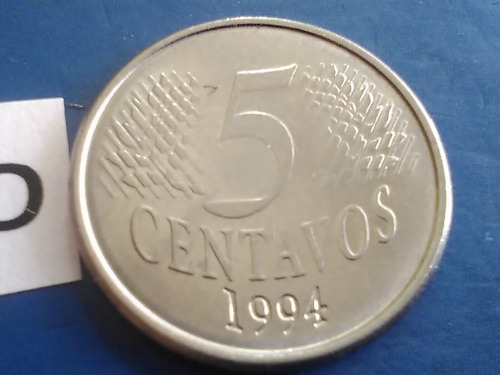 Monedas Brasil 5 Cinco Centavos 1994 Money Argentina 