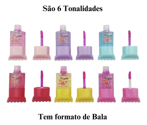 Lip Gloss Balinha Lua E Neve Box Com 24 Unidades
