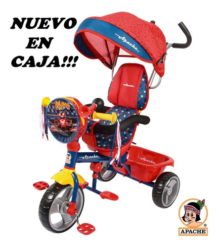 Triciclo Evolución F1 Carriola Bastón Toldo Apache En Caja