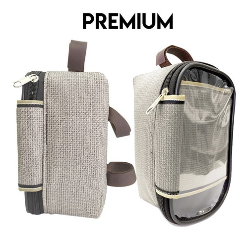 Imagen 4 de 10 de Bolso Porta Celular Bicicleta 1.8 Litros Visor Touch Alforja