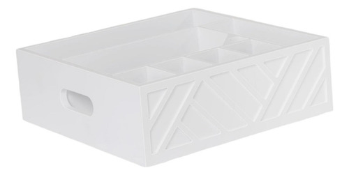 Organizador De Platos De Papel Para Encimera, Soporte Blanco