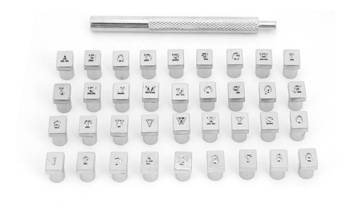 Conjunto De Carimbos De Couro, Perfurador De Letras, Perfura