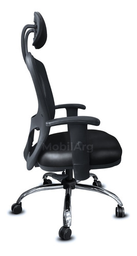 Imagen 3 de 10 de Sillón Ergonomico Citiz Con Cabezal Cromado Apoyo Lumbar Con Brazos Regulables En Altura + Envio Gratis